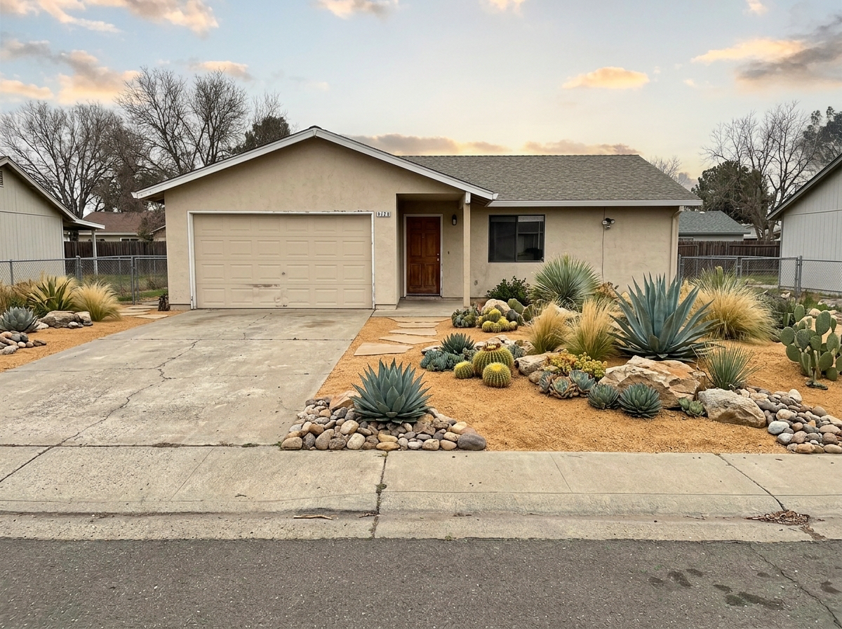 Desert xeriscape style