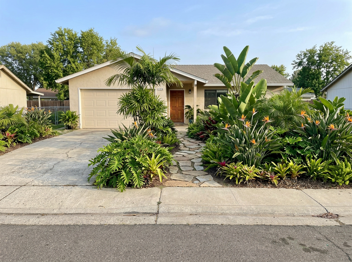 Tropical garden style